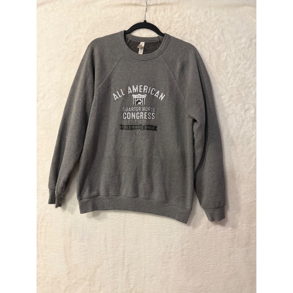 Bella Canvas All American Quarter Horse Congress Sweatshirt Gray Large 2025 Ohio